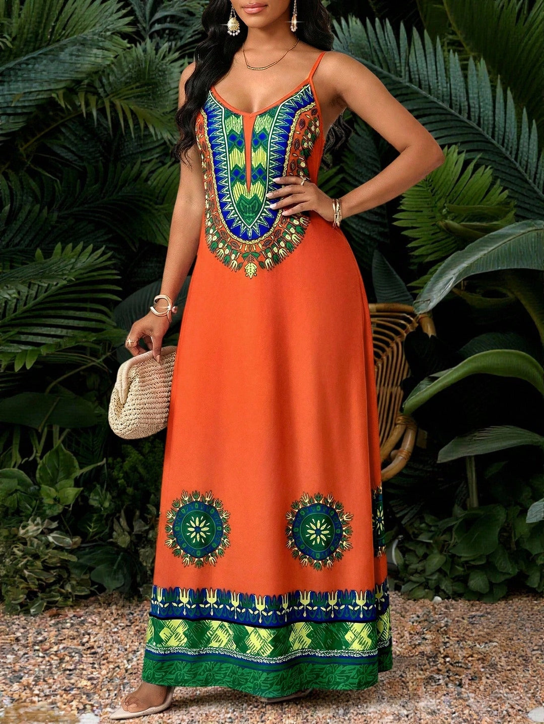 Rochie maxi SHEIN, mix culori
