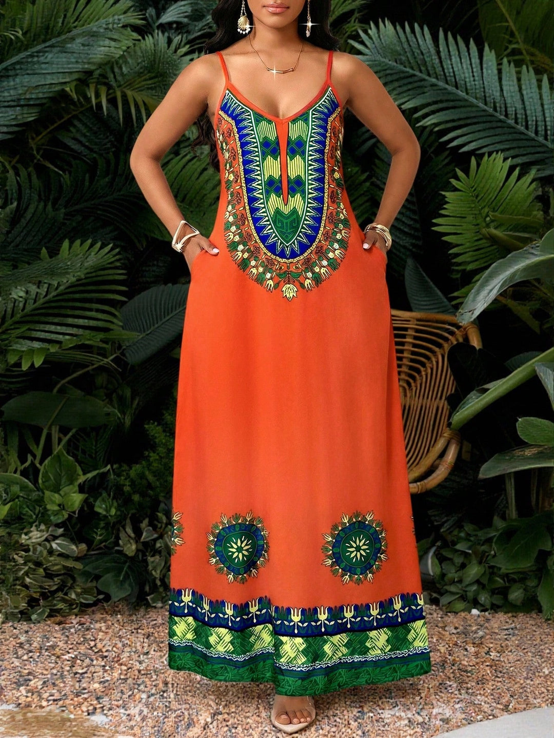 Rochie maxi SHEIN, mix culori