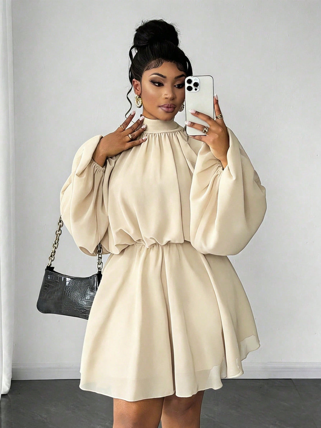 Rochie mini SHEIN, bej