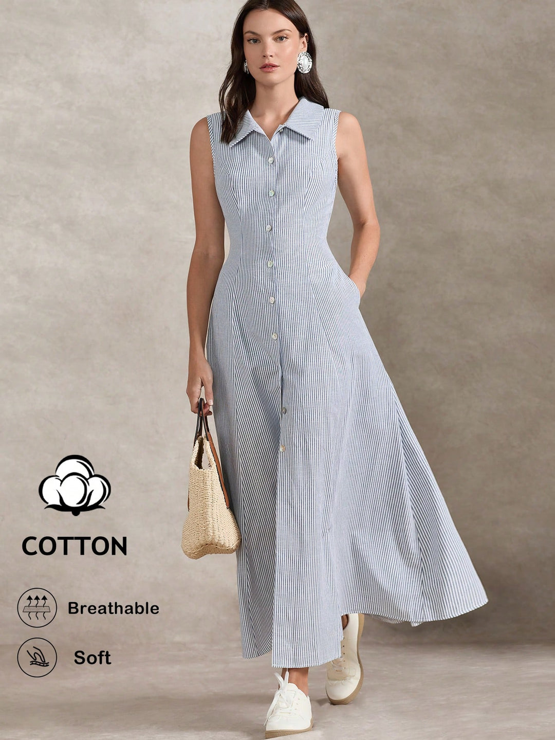 Rochie maxi SHEIN, albastru