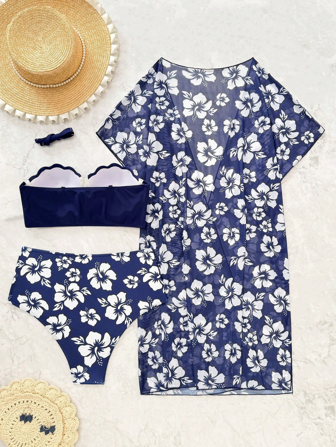 Set bikini SHEIN, albastru