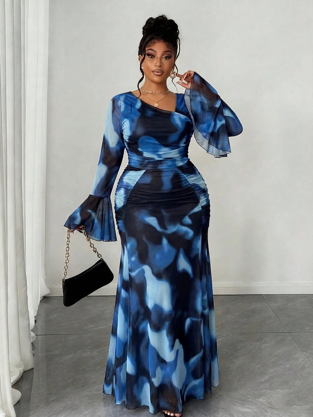 Rochie maxi SHEIN, albastru