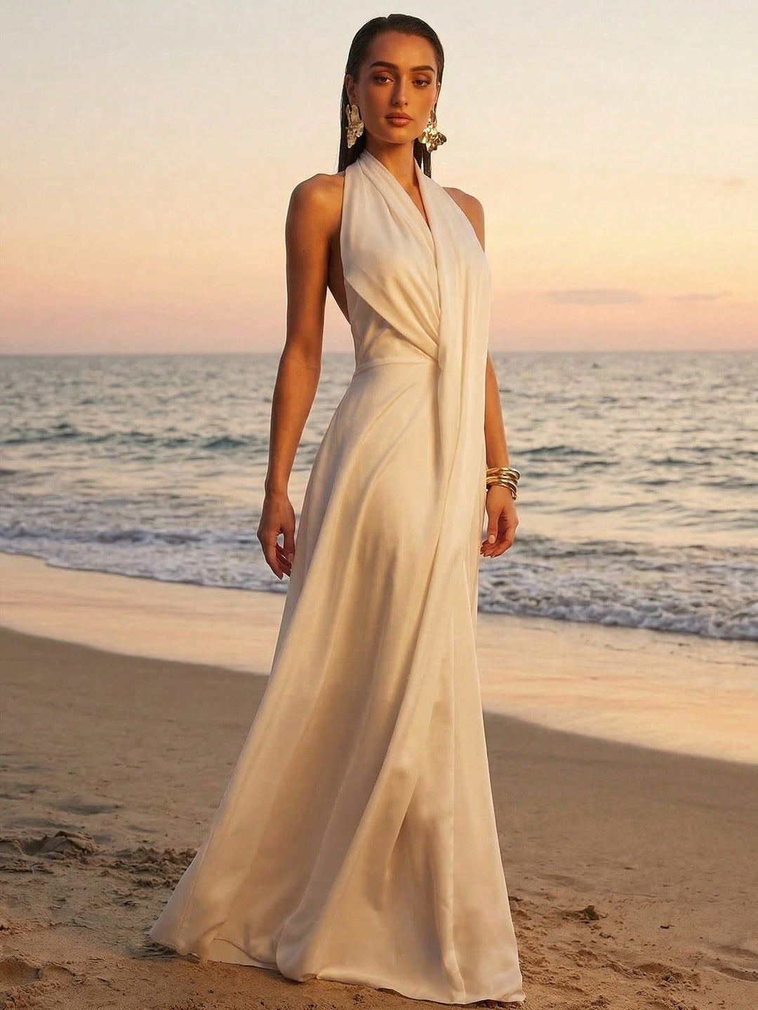 Rochie maxi SHEIN, alb