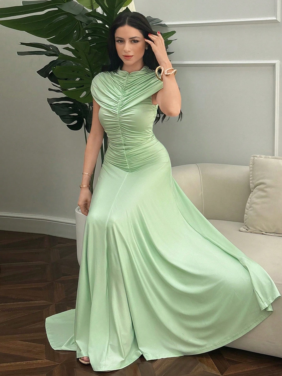 Rochie maxi SHEIN, verde