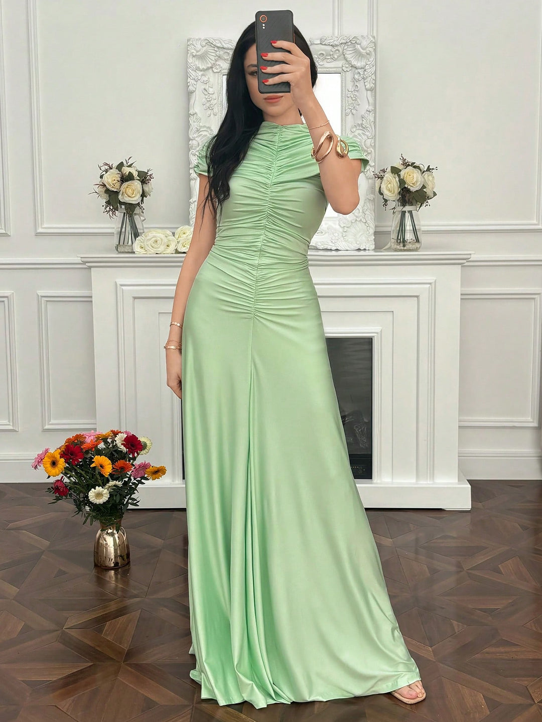 Rochie maxi SHEIN, verde