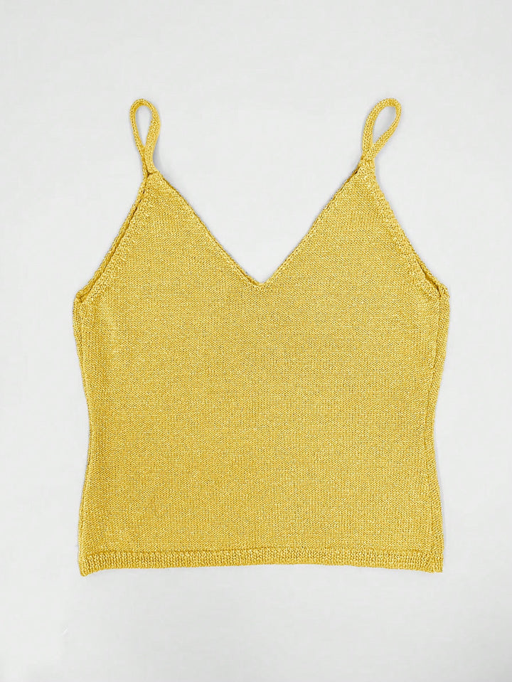 Top cu paiete SHEIN, galben
