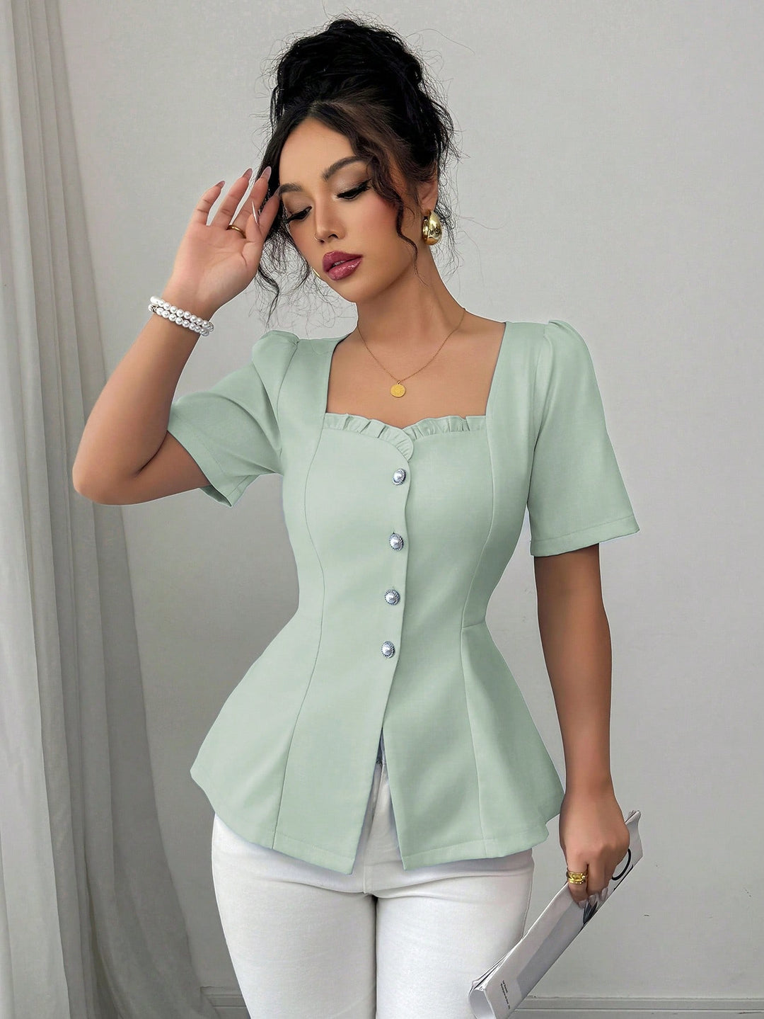 Bluză SHEIN, verde