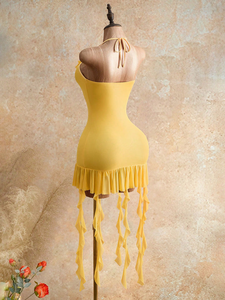 Rochie scurtă SHEIN, galben