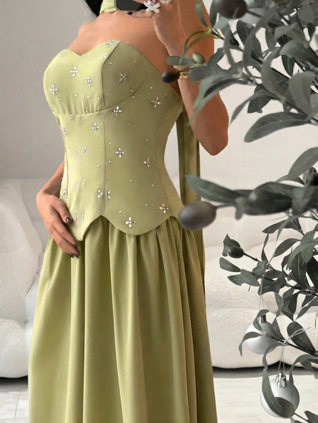 Rochie maxi SHEIN, verde