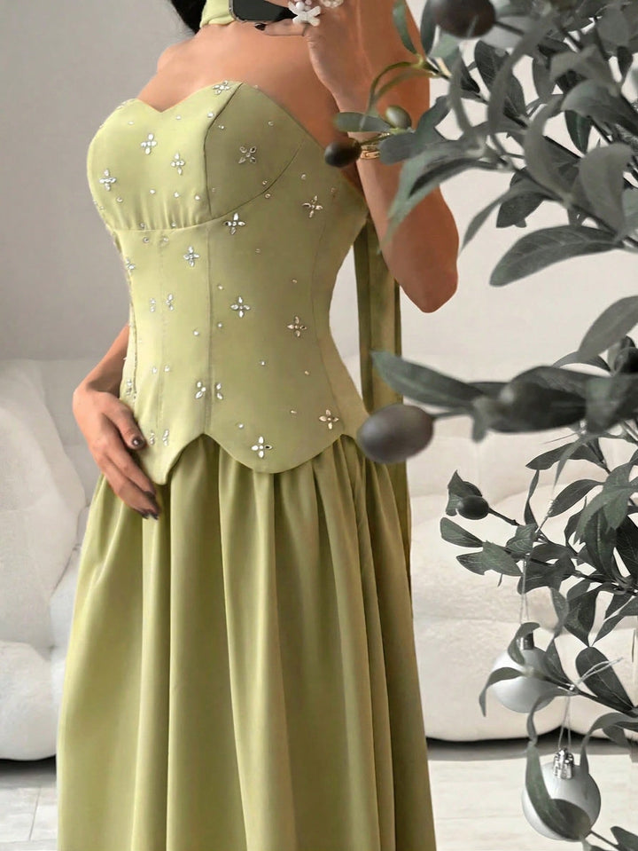 Rochie maxi SHEIN, verde