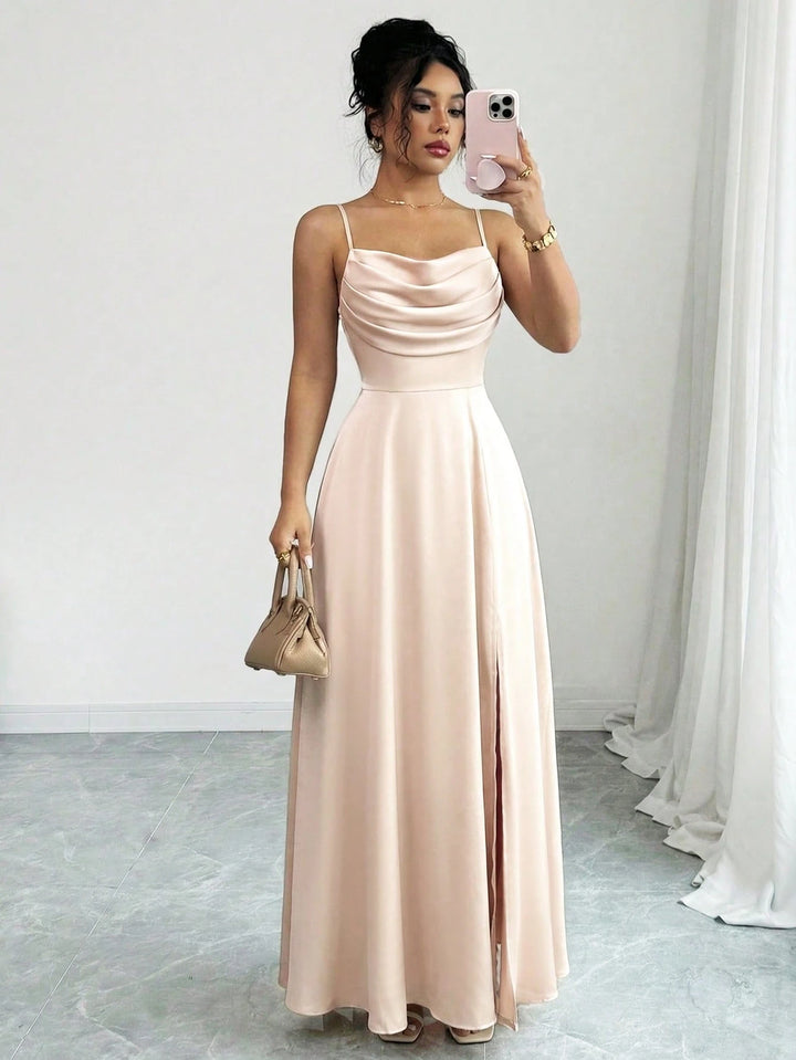 Rochie maxi SHEIN, bej