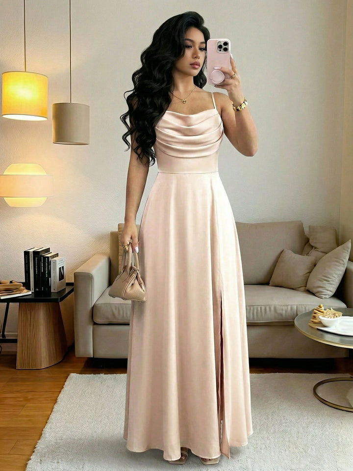 Rochie maxi SHEIN, bej