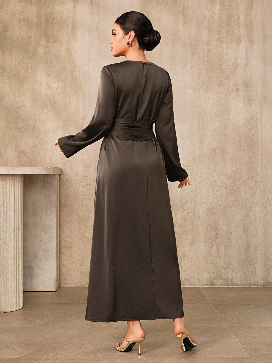 Rochie maxi SHEIN, maro