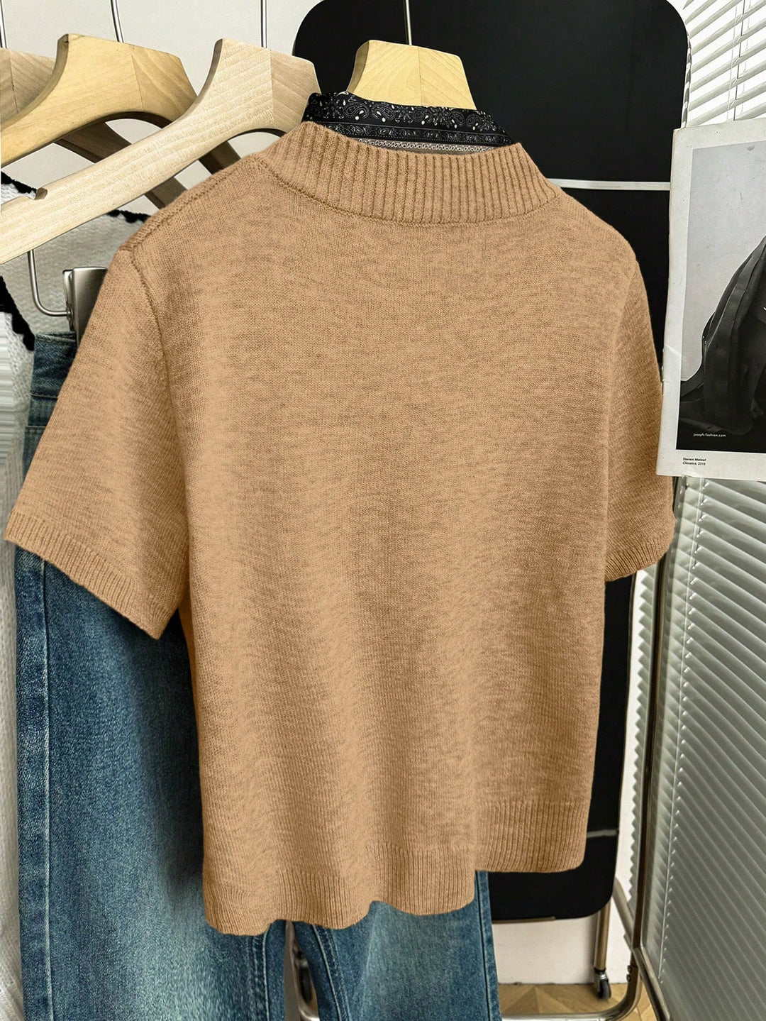 Bluza tricotată SHEIN, bej