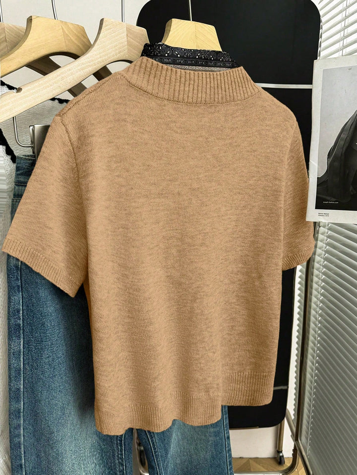 Bluza tricotată SHEIN, bej