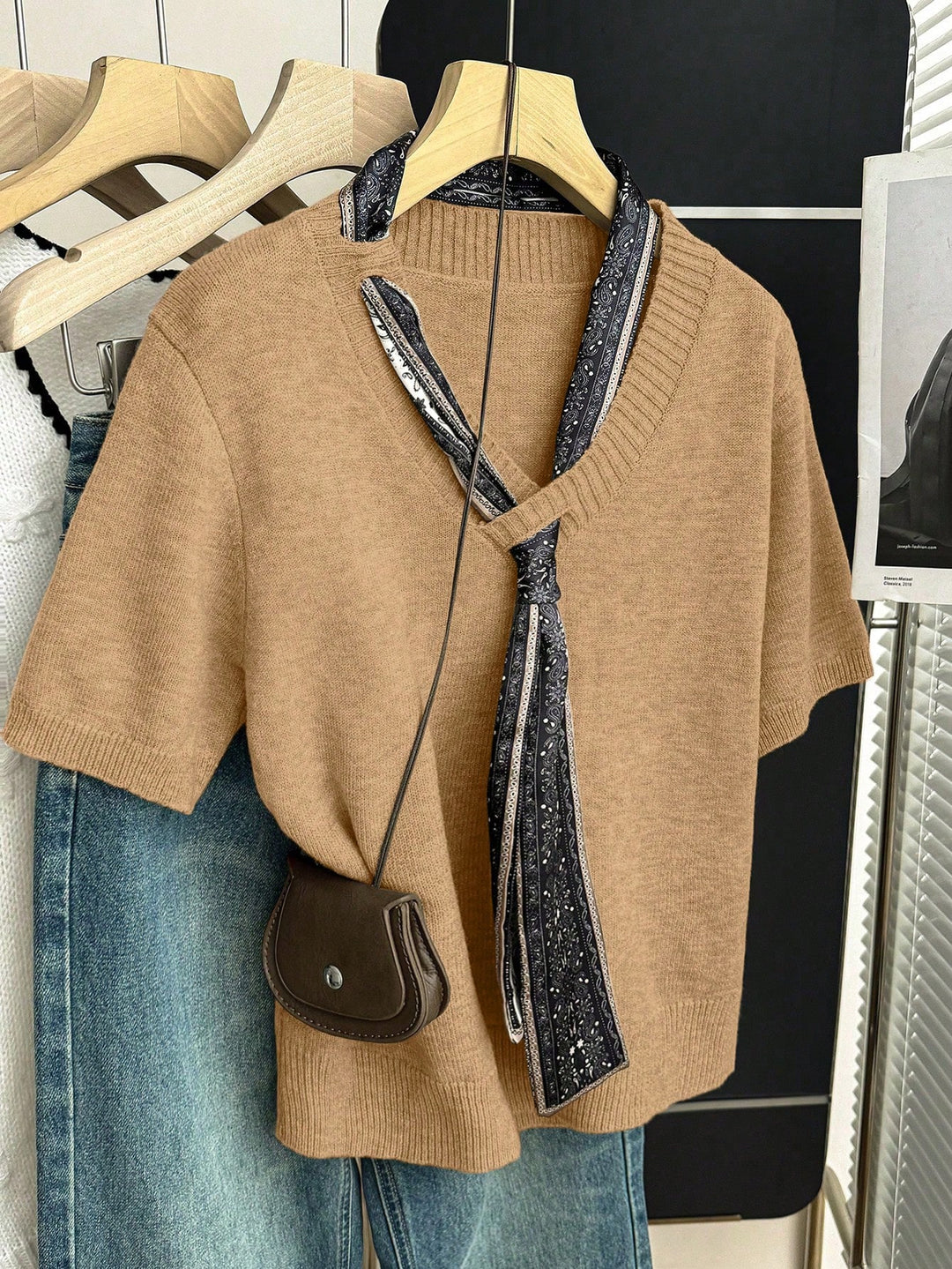 Bluza tricotată SHEIN, bej
