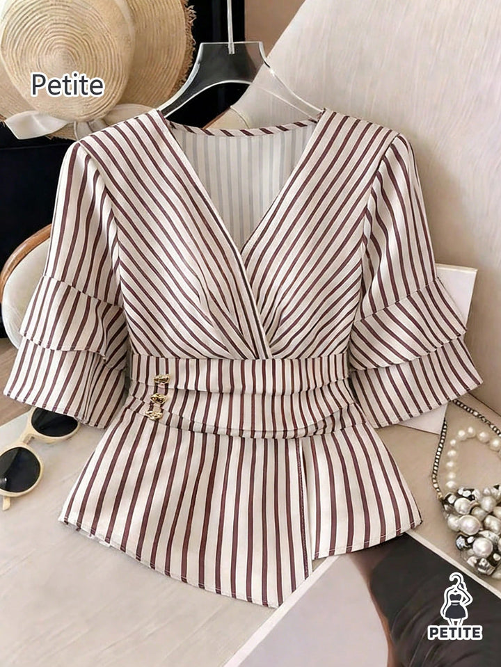 Bluza asimetrică SHEIN, maro