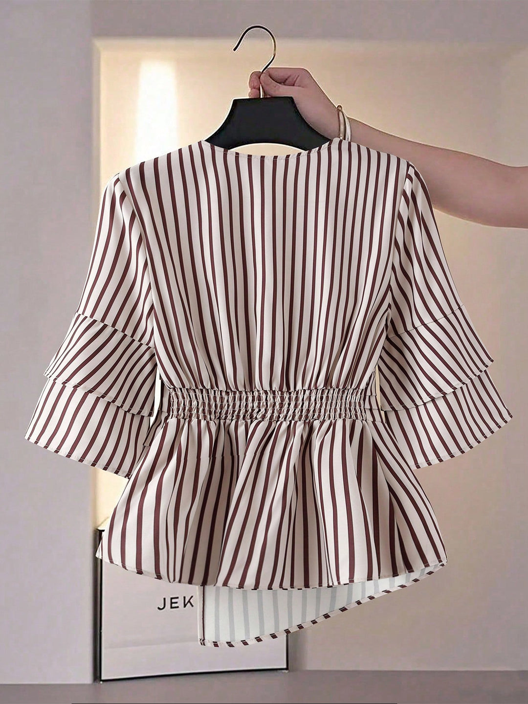 Bluza asimetrică SHEIN, maro
