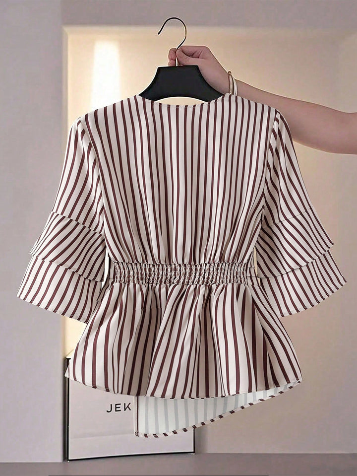 Bluza asimetrică SHEIN, maro