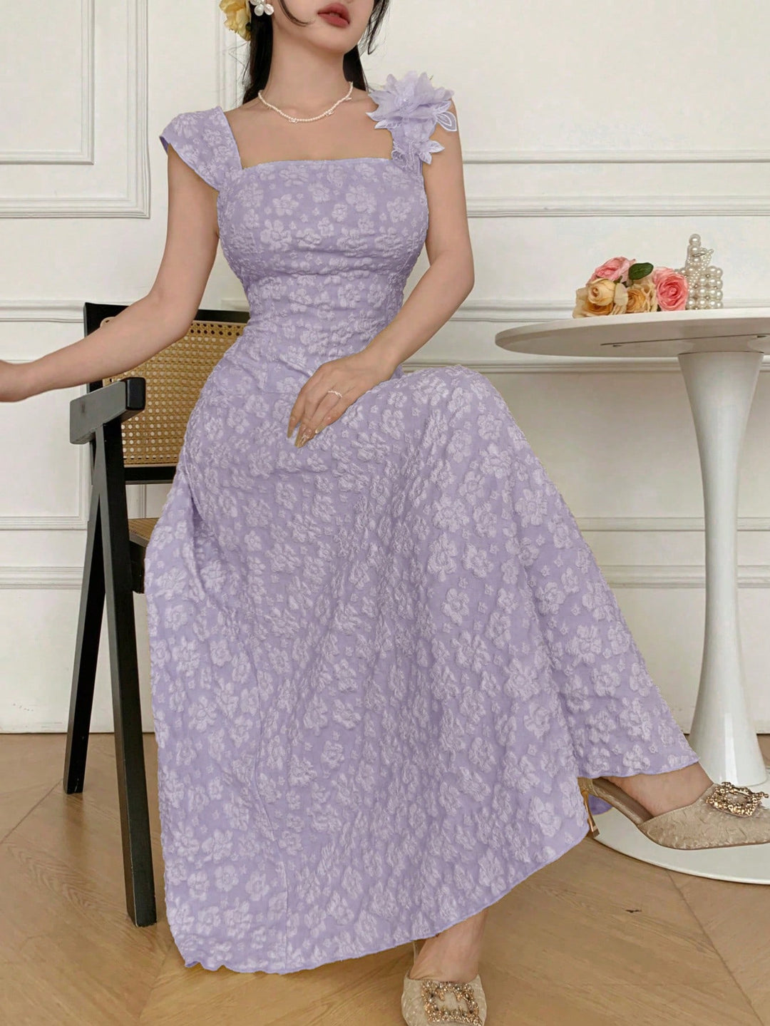 Rochie midi SHEIN, mov