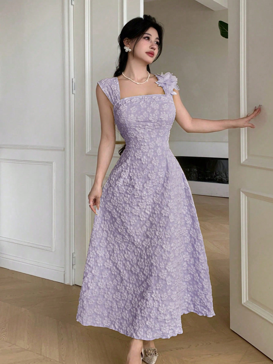 Rochie midi SHEIN, mov
