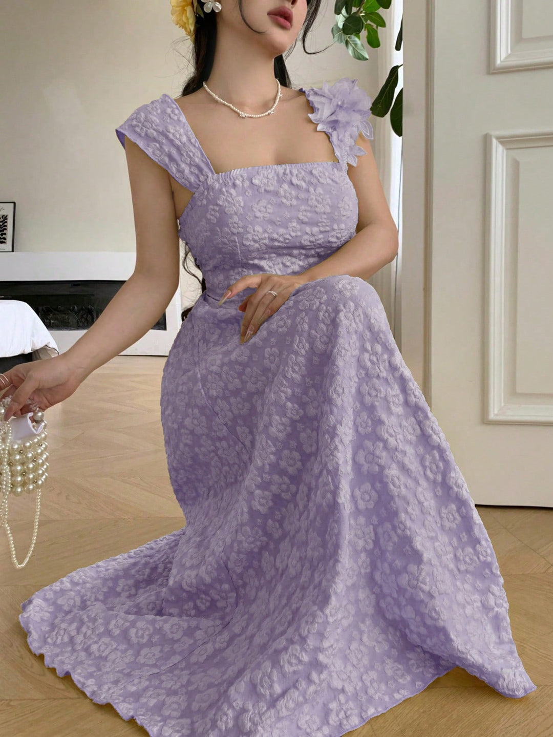 Rochie midi SHEIN, mov
