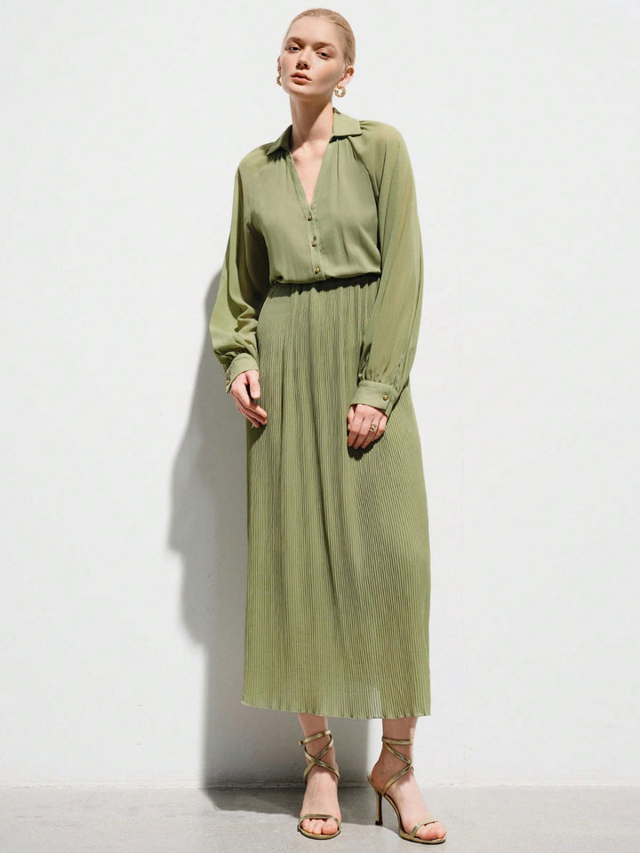 Rochie maxi SHEIN, verde