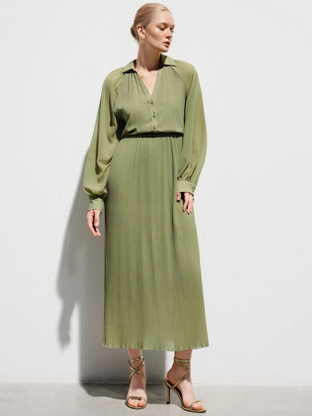 Rochie maxi SHEIN, verde