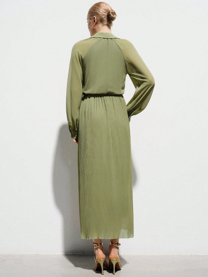 Rochie maxi SHEIN, verde