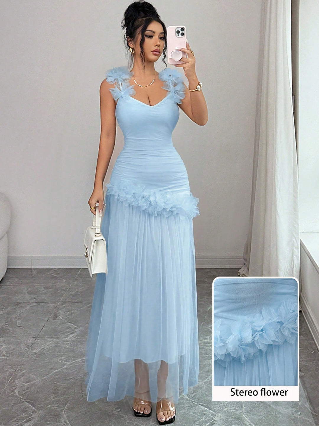 Rochie midi SHEIN, albastru