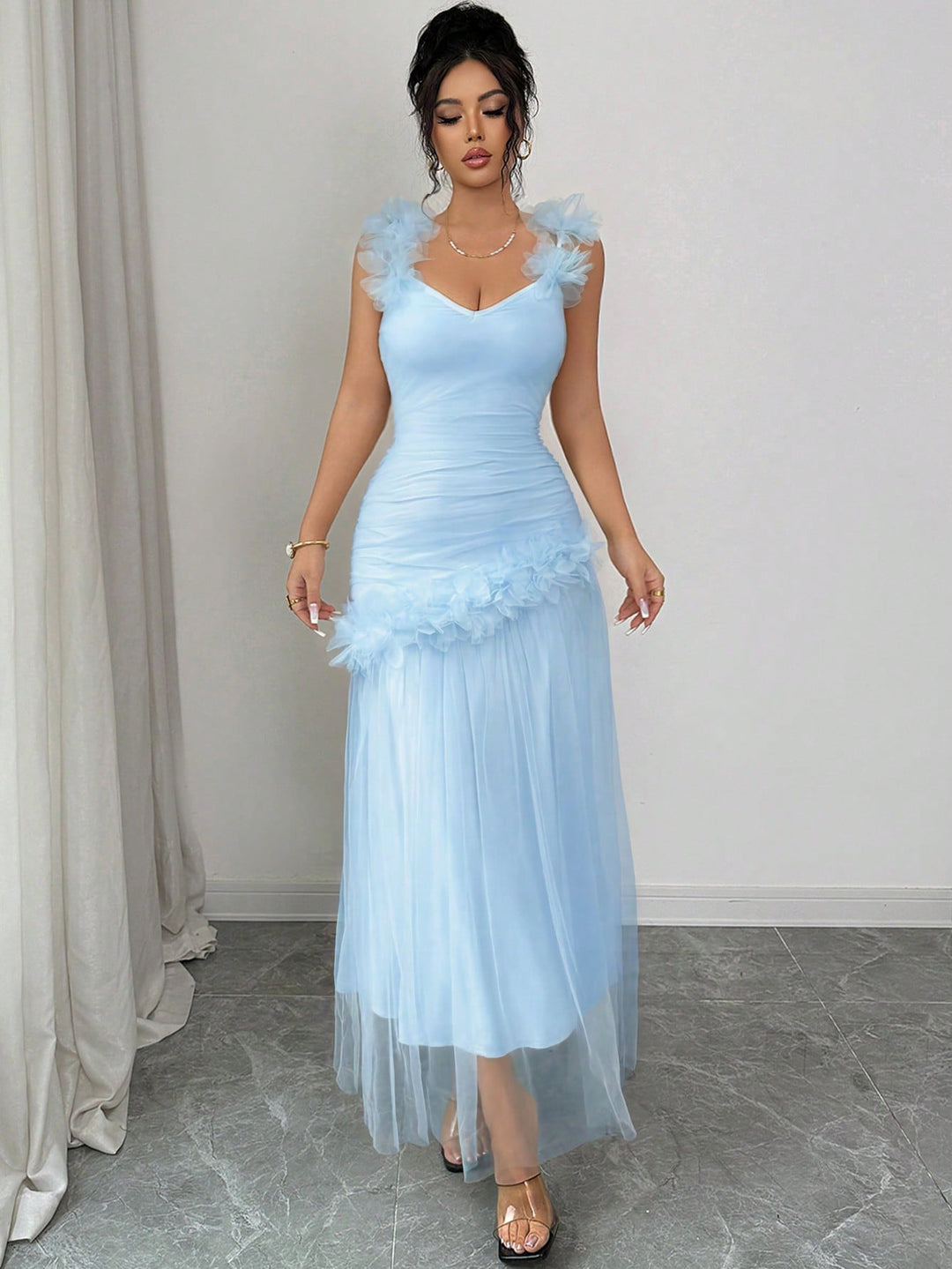 Rochie midi SHEIN, albastru