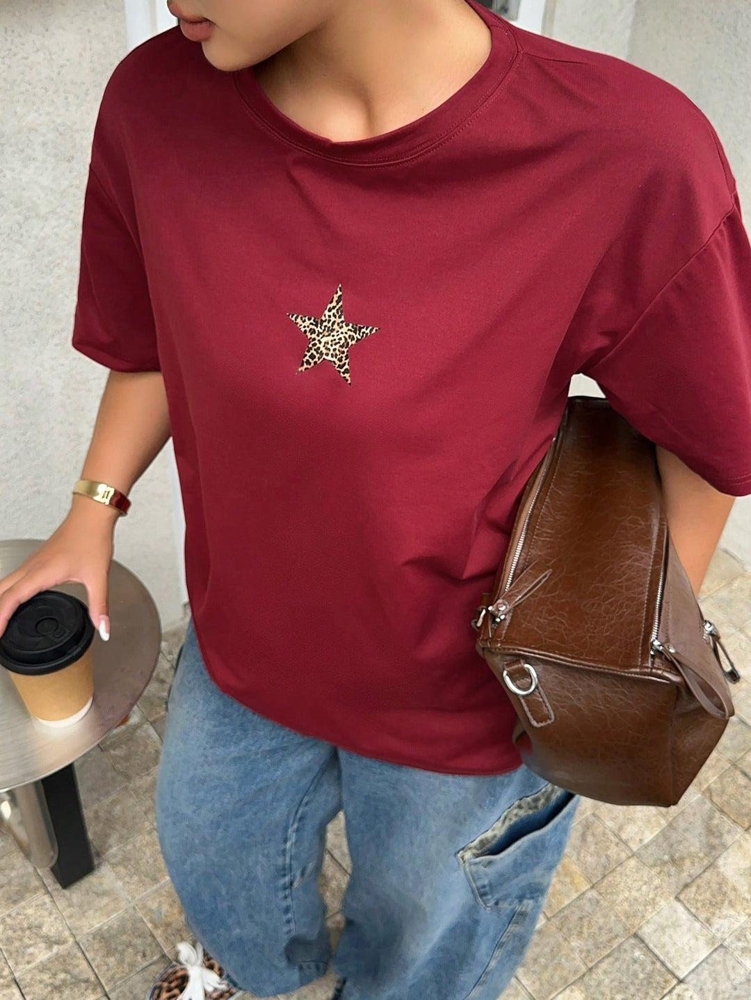 Tricou SHEIN, vișiniu