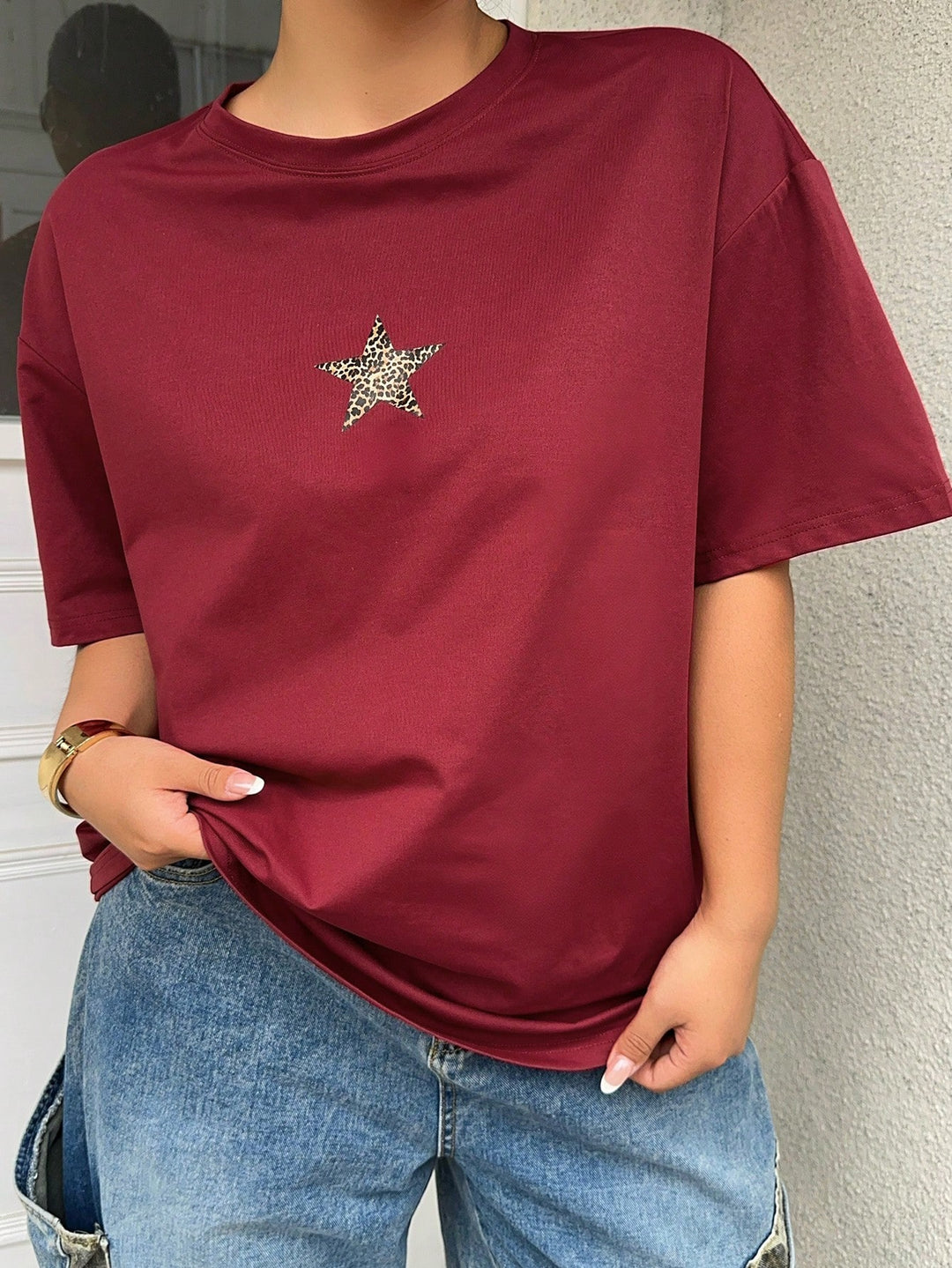 Tricou SHEIN, vișiniu