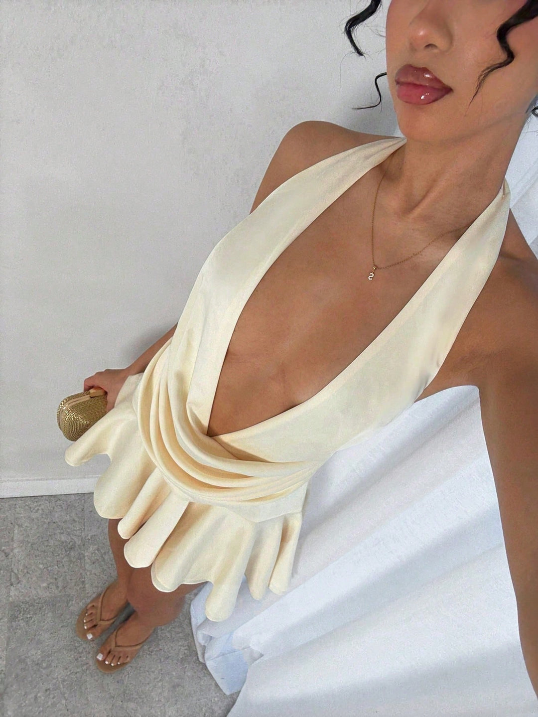 Rochie mini SHEIN, galben