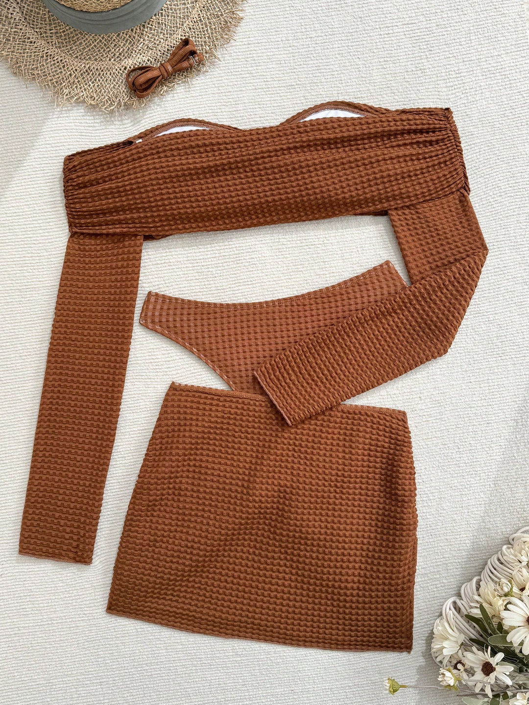 SHEIN bikini szett, barna