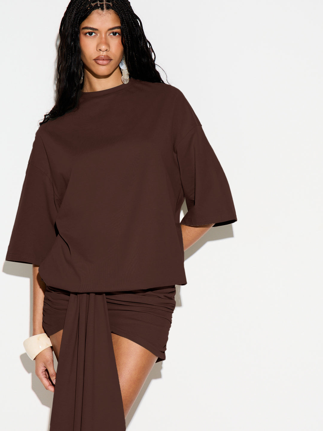Rochie mini SHEIN, maro