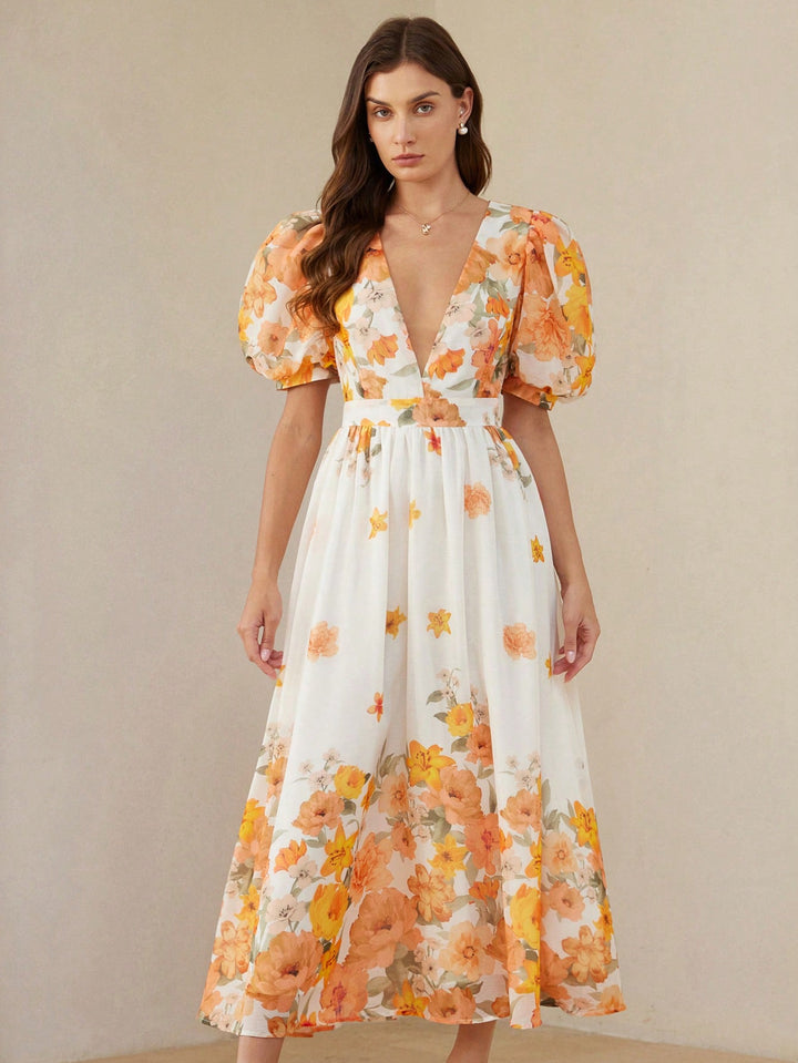 Rochie maxi SHEIN, mix culori