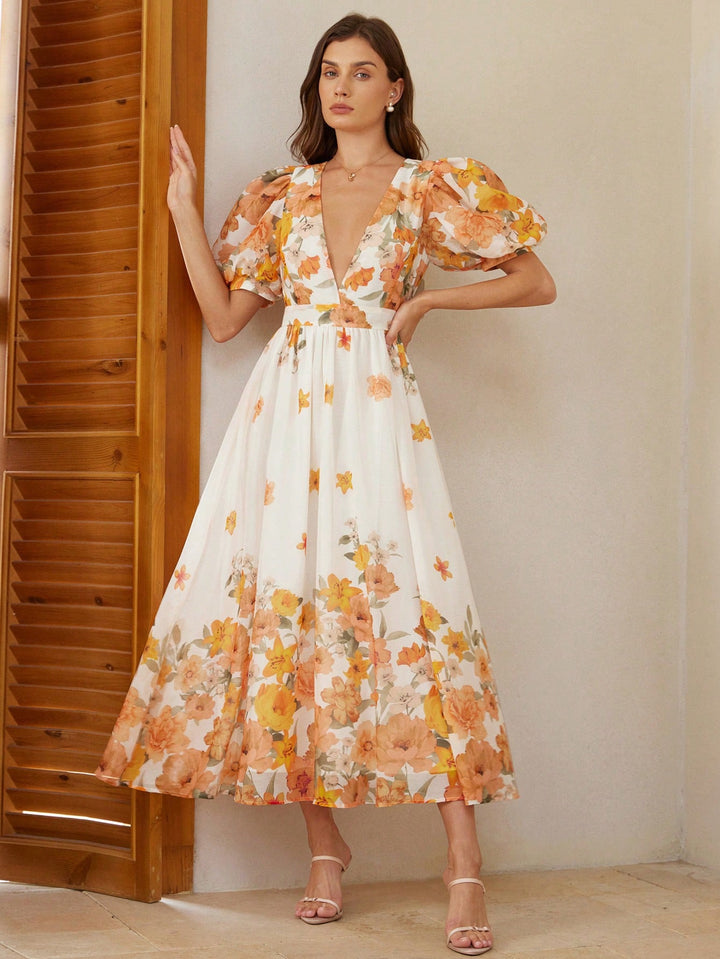 Rochie maxi SHEIN, mix culori
