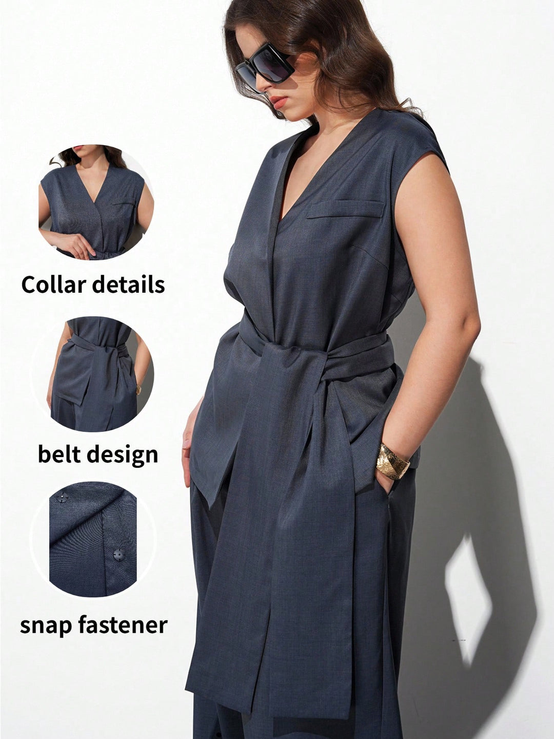 Costum SHEIN, albastru