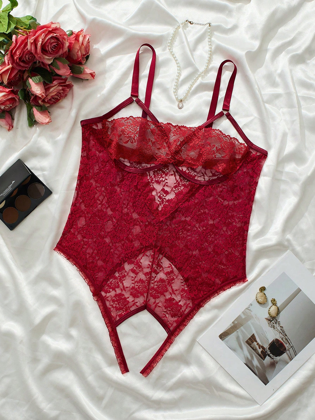 Test bodysuit SHEIN, bordó