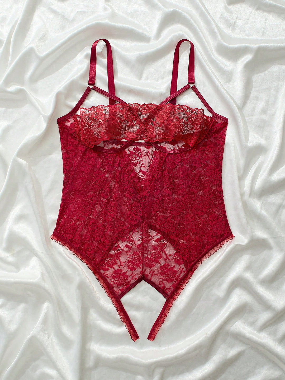 Test bodysuit SHEIN, bordó