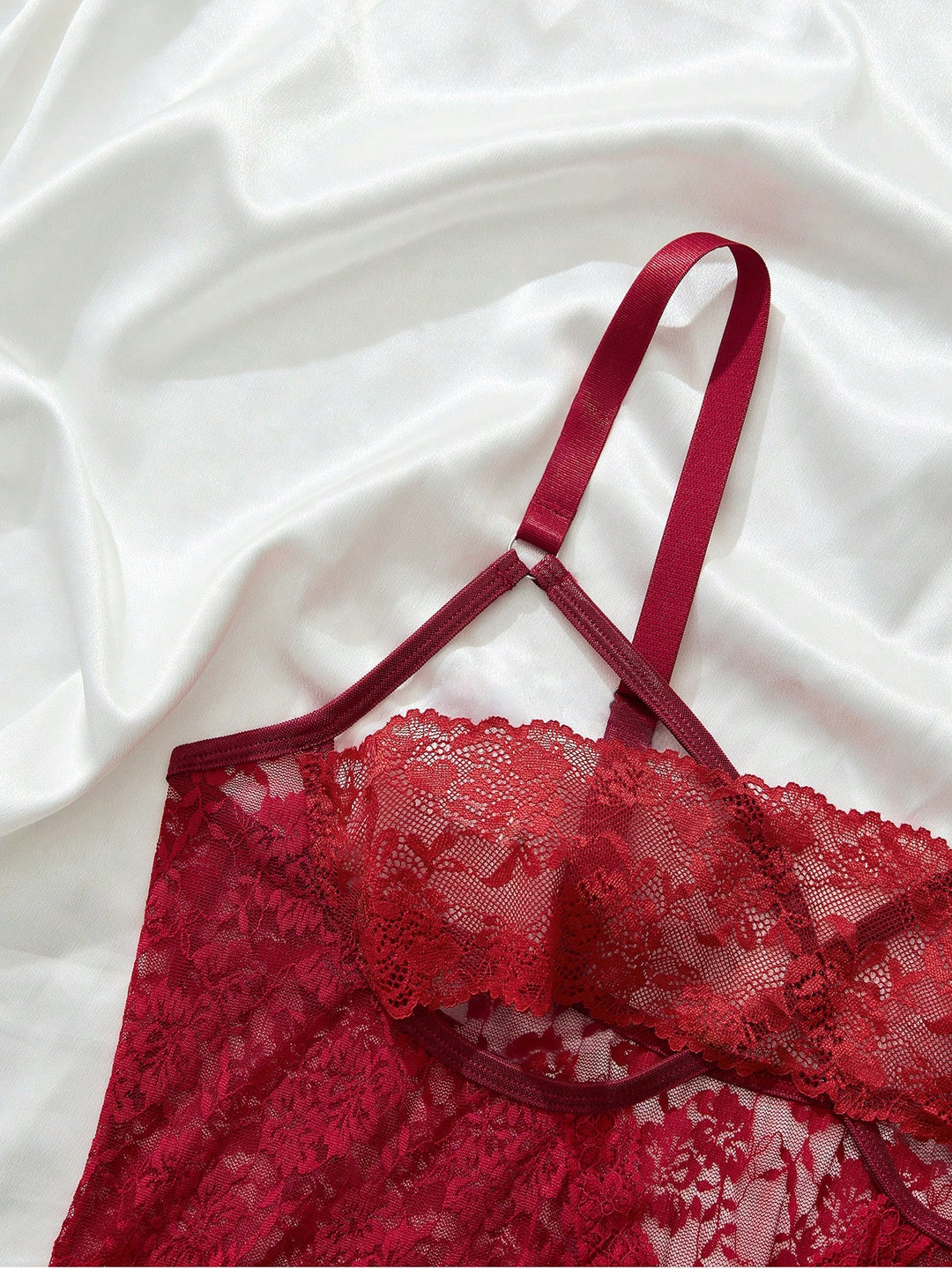 Test bodysuit SHEIN, bordó