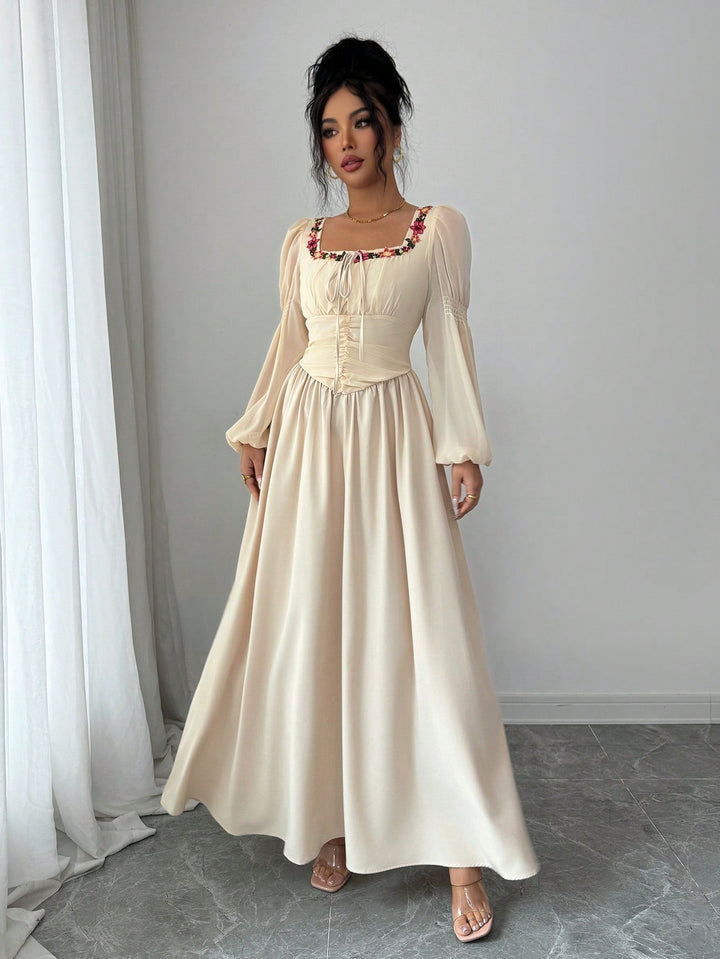 SHEIN Maxi Dress, Cream