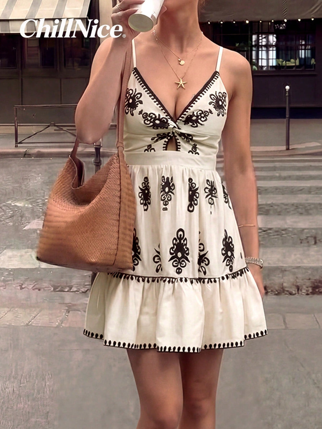 Rochie mini SHEIN, bej