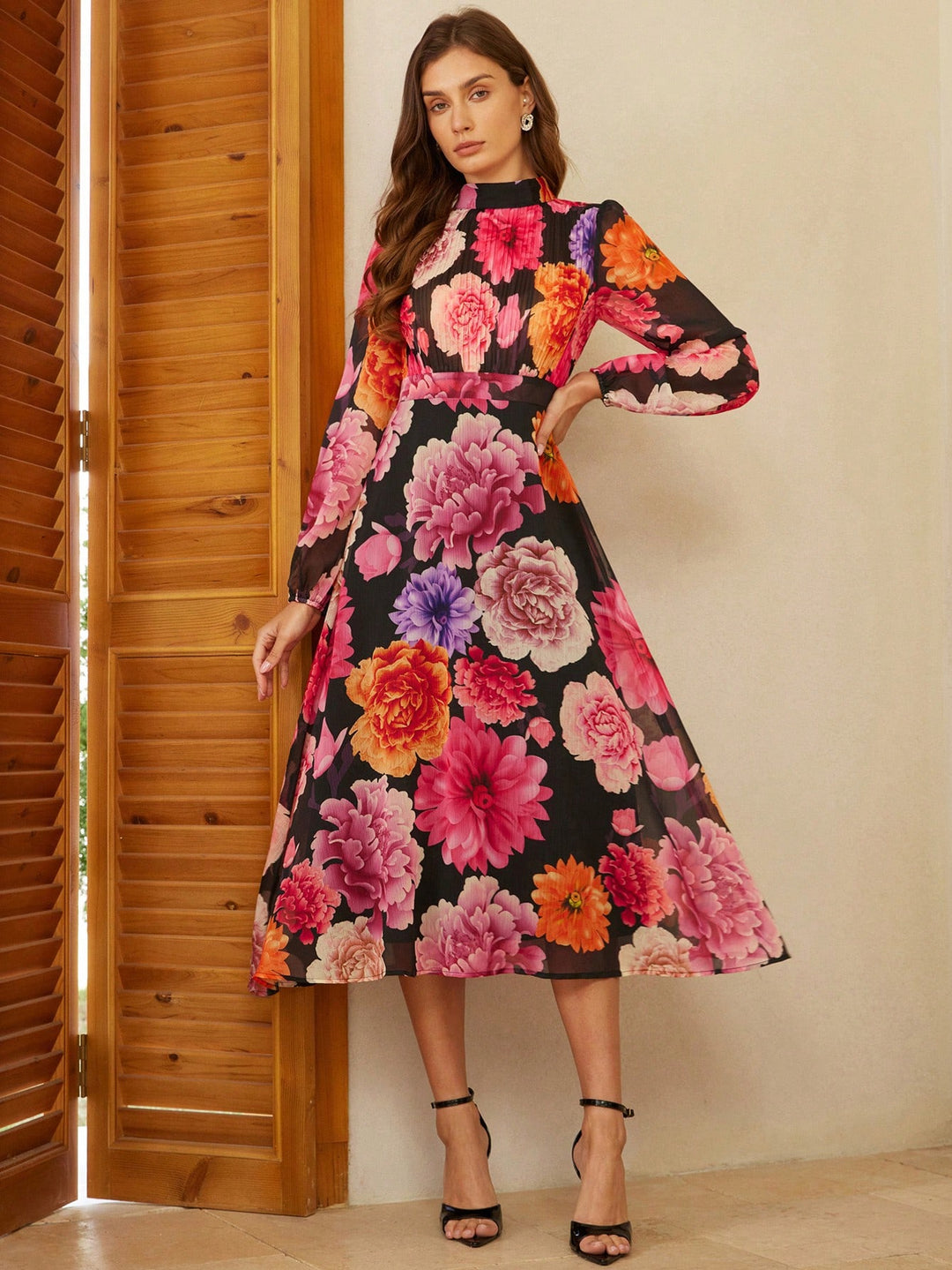 Rochie midi SHEIN, mix culori