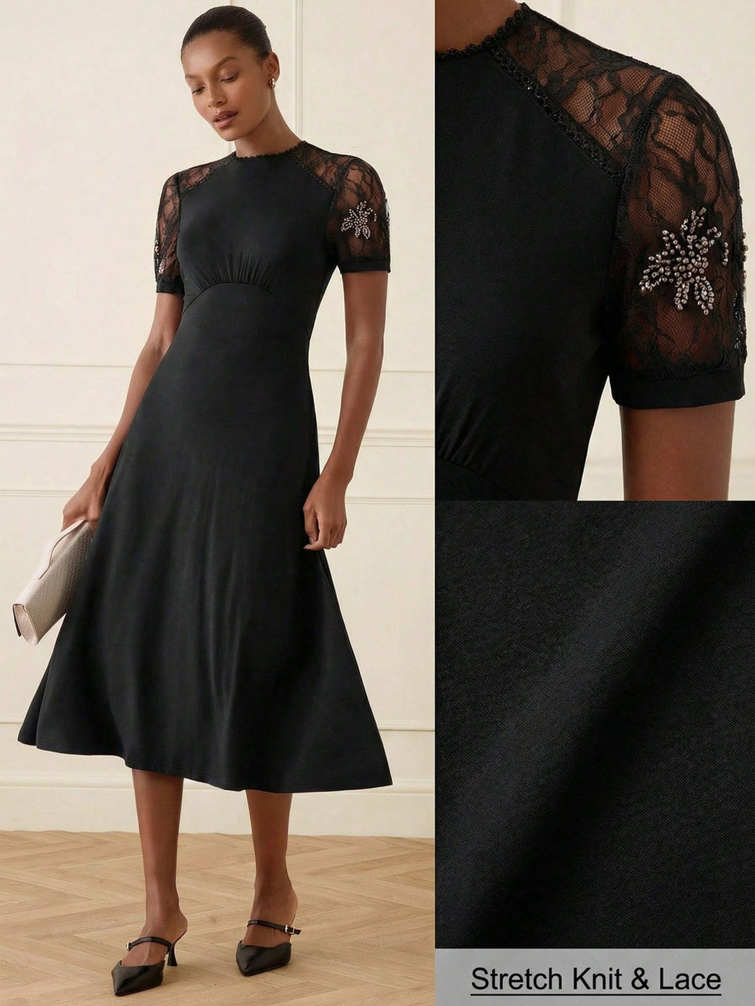 Rochie midi SHEIN, negru