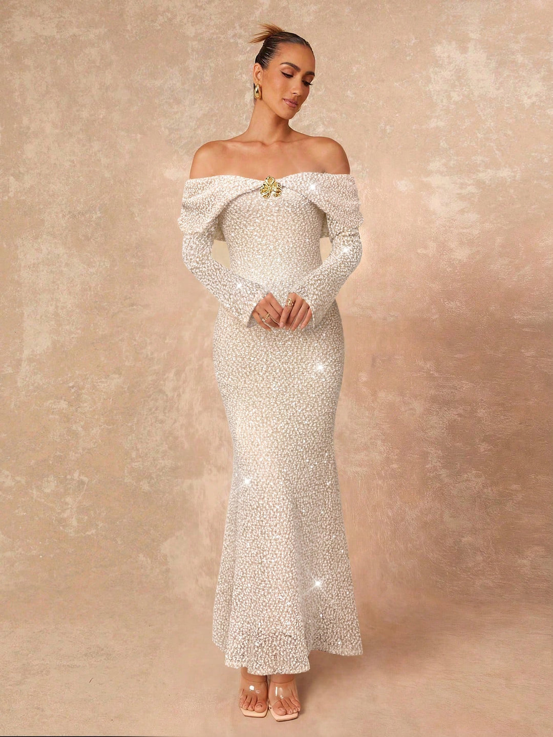 Rochie maxi SHEIN, kaki