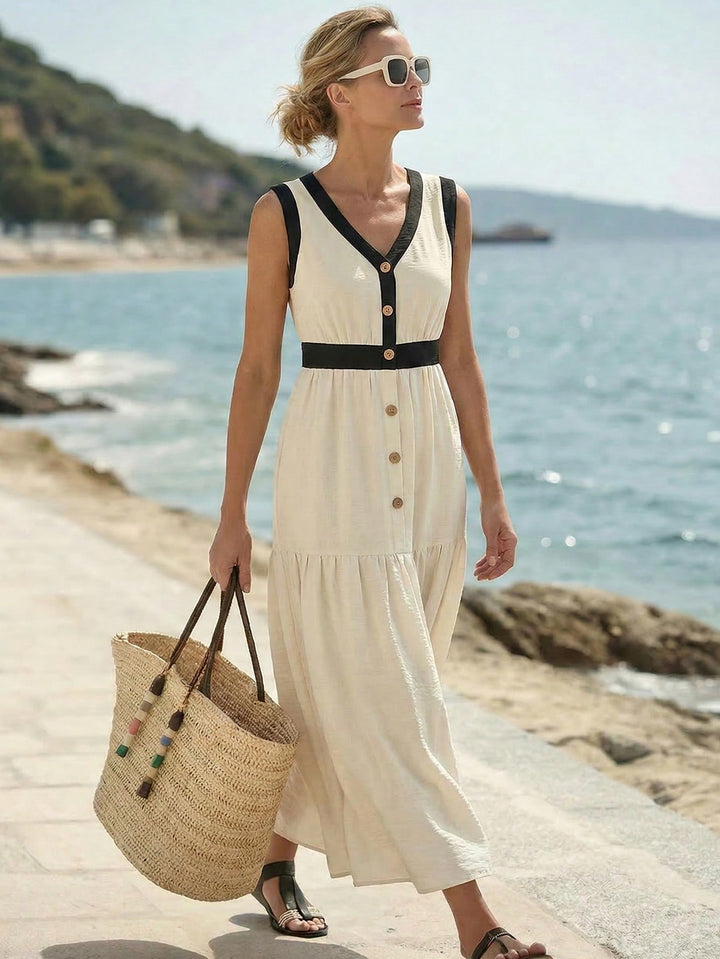 Rochie maxi SHEIN, bej