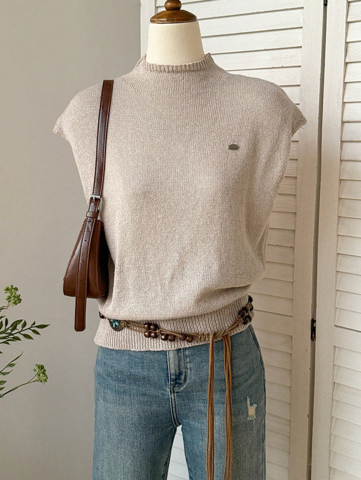 SHEIN khaki ujjatlan pulóver