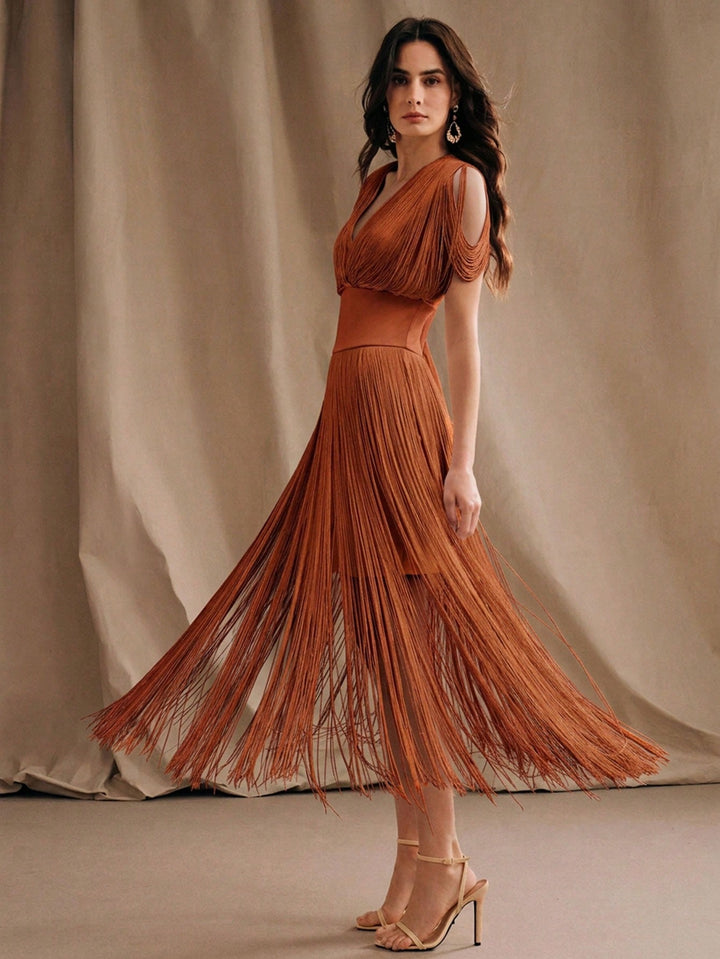Rochie maxi SHEIN, maro